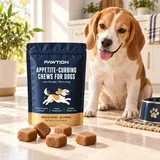 Beagle with the pouch and chews